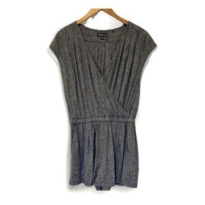 Toad & Co Womens Romper‎ M Dark Blue Tara Hemp Faux Wrap  Outdoor GranolaGirl
